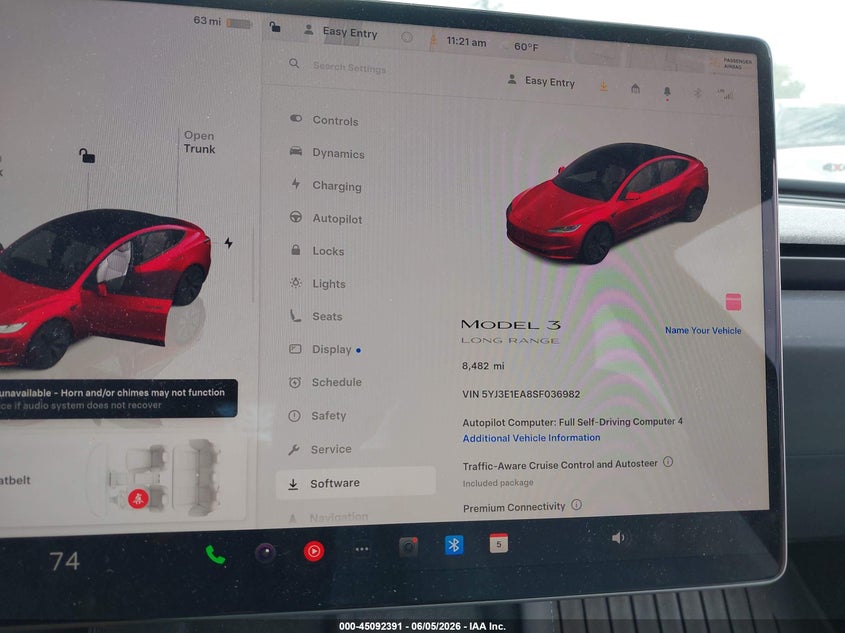 2025 TESLA MODEL 3 auction photo 7
