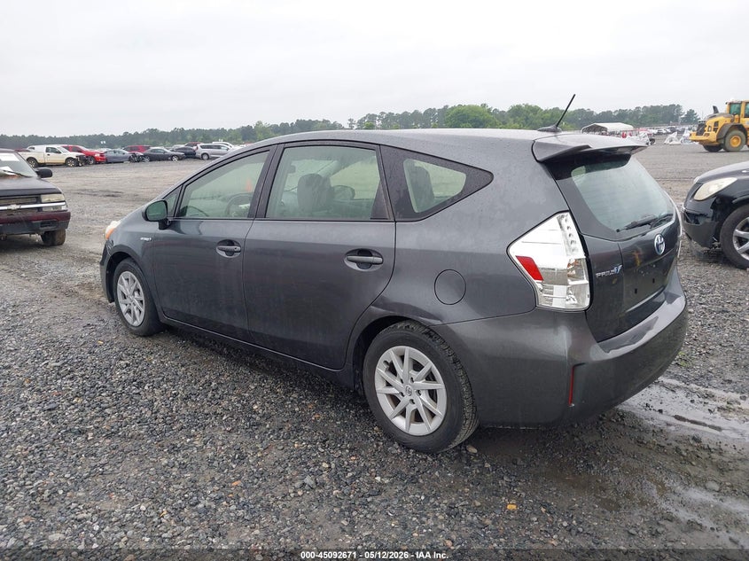 Vin: jtdzn3eu1c3086878, lot: 45590238, toyota prius v three 20123