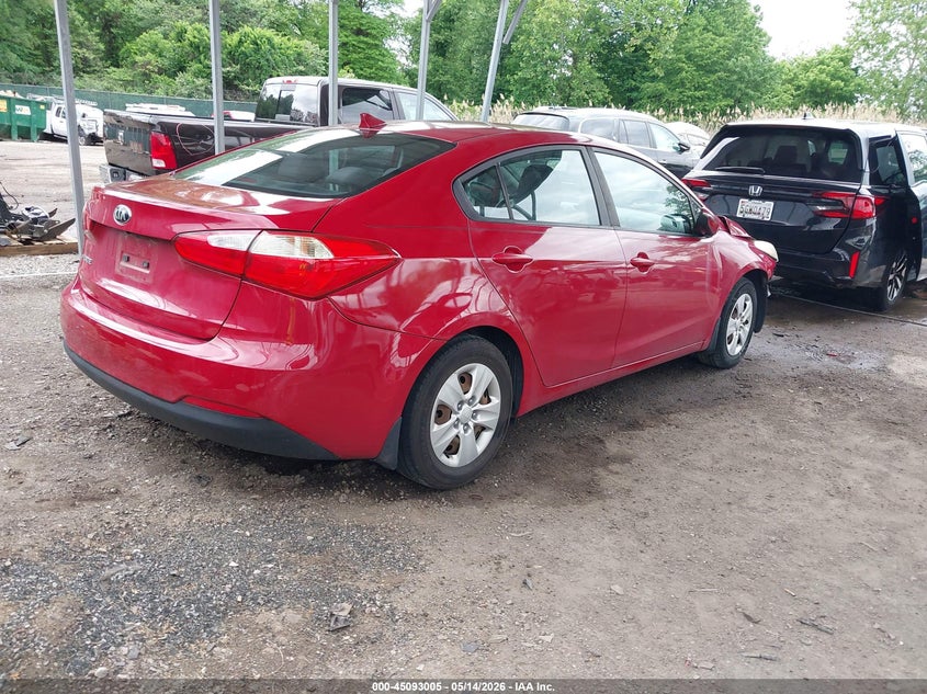 Vin: knafx4a6xg5527067, lot: 45590572, kia forte lx 20164