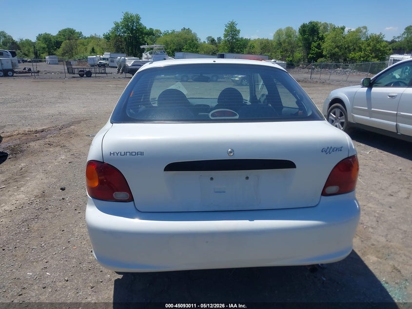 1996 Hyundai Accent L VIN: KMHVD14N7TU153702 Lot: 45093011