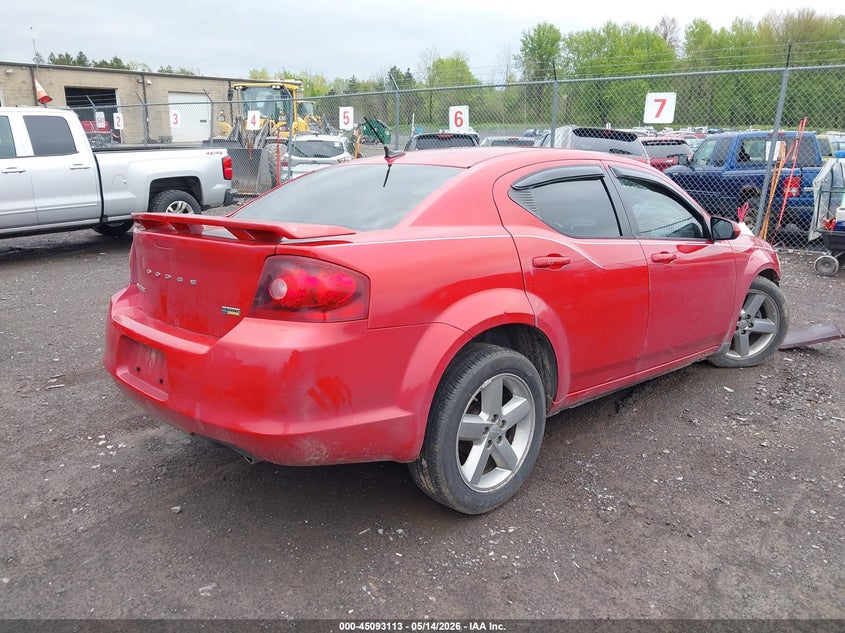 2011 Dodge Avenger 3.6 Lux red Lot 111045093113 Vin 1B3BD2FG2BN554094