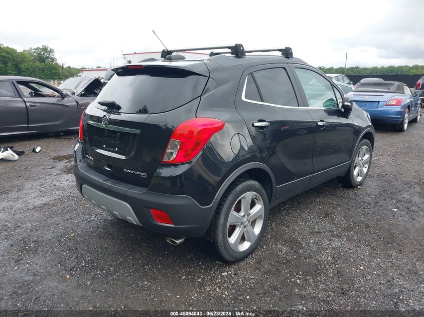Vin: kl4cjesb9gb611191, lot: 45591610, buick encore 20164