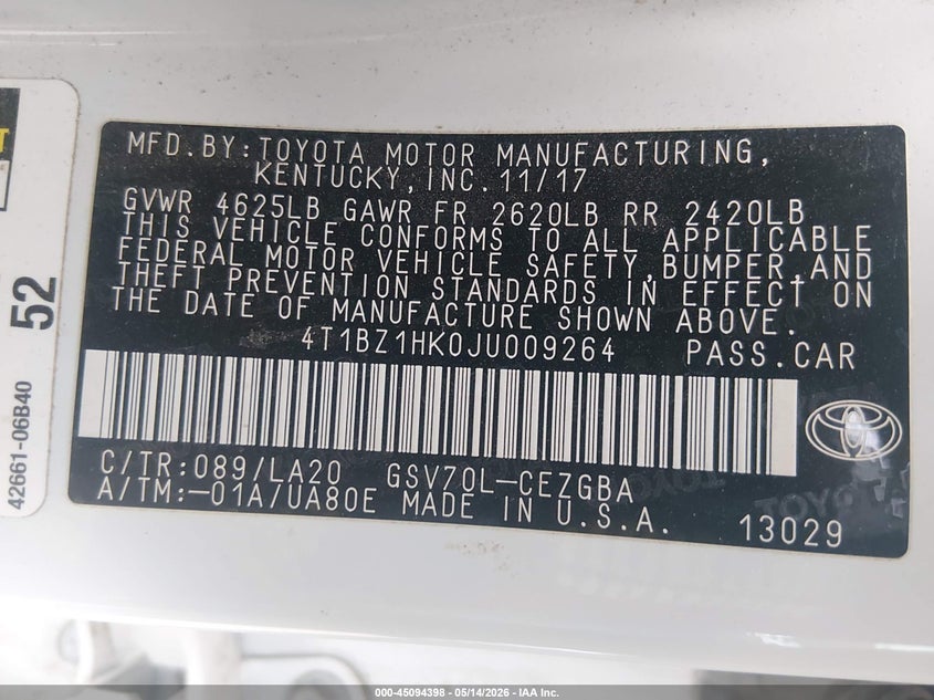 2018 Toyota Camry - Ansicht 9