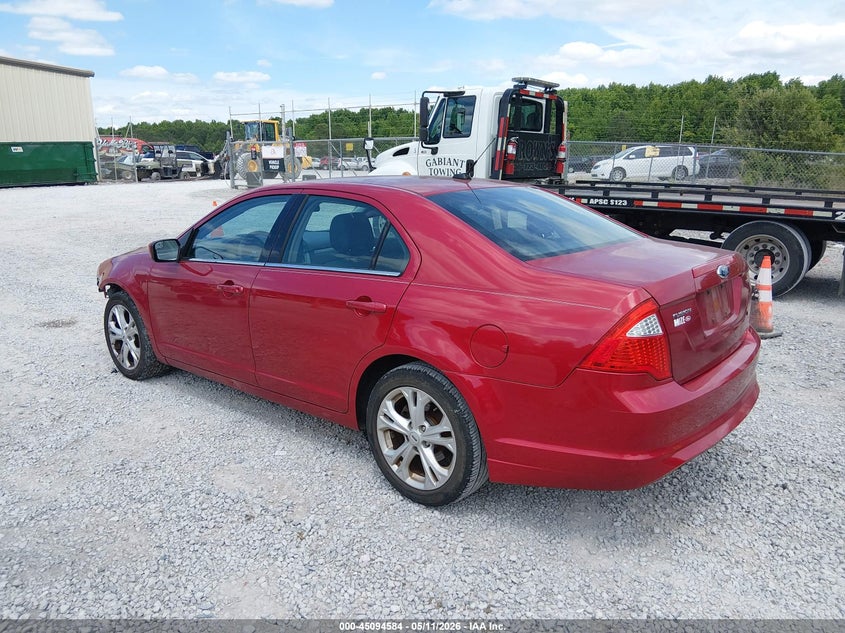 Vin: 3fahp0ha6cr280951, lot: 45592151, ford fusion se 20123