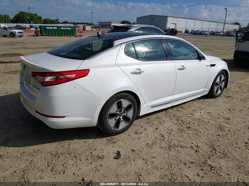 Vin: knagm4ad7d5054025, lot: 45592244, kia optima hybrid ex 20134