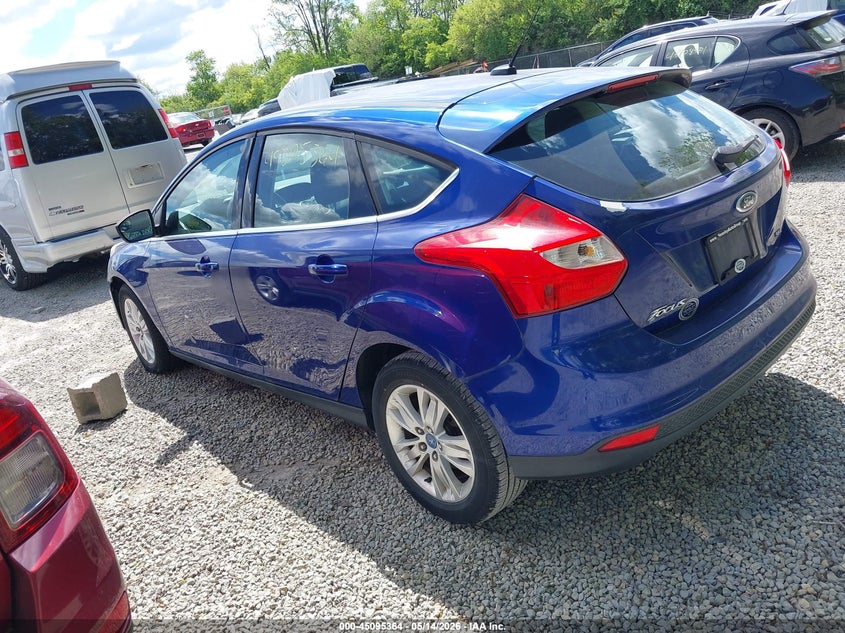 2012 Ford Focus 2.0 Sel blue Lot 111045095364 Vin 1FAHP3M21CL221384
