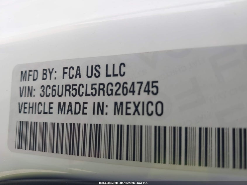 2024 RAM 2500 TRUCK 6.7L I-6 DI, TURBO, 370HP