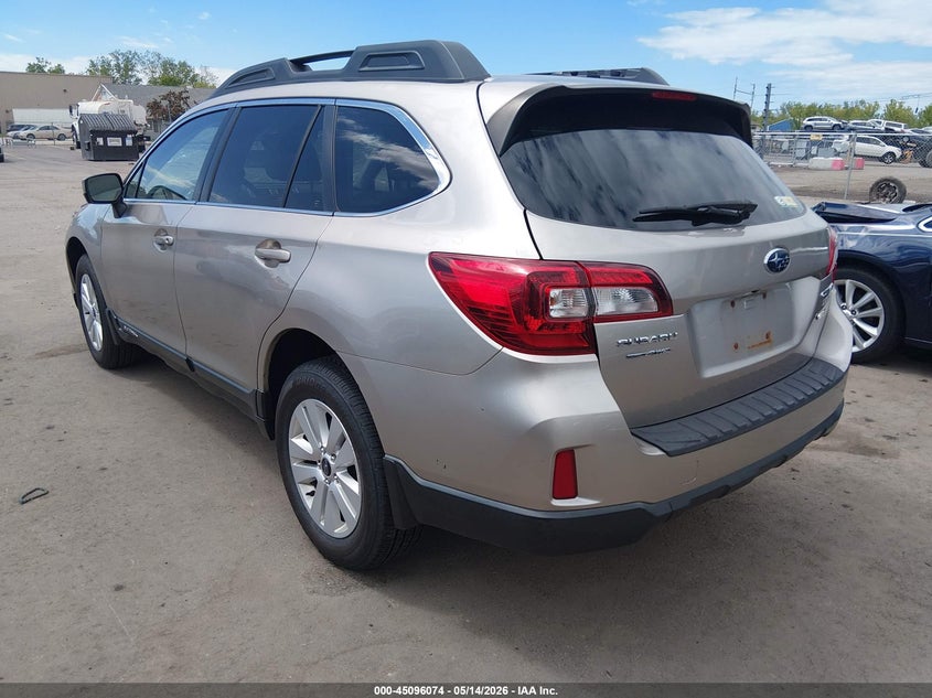 Vin: 4s4bsacc4f3341063, lot: 45593641, subaru outback 2.5i premium 20153