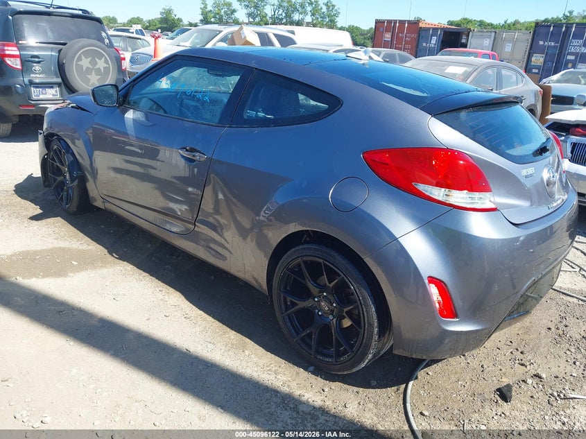 Vin: kmhtc6ad2du121664, lot: 45593689, hyundai veloster base w/black 20133