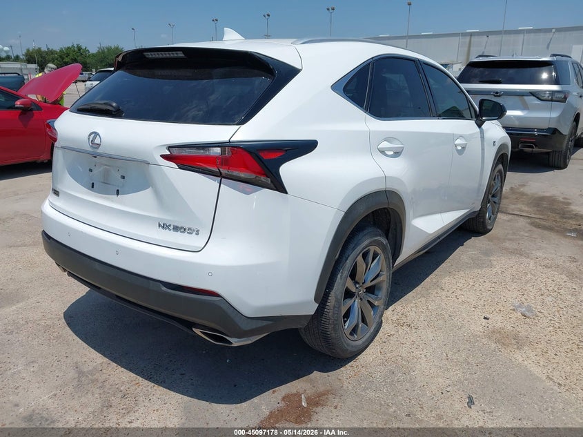 Vin: jtjyarbz2g2047297, lot: 45594745, lexus nx 200t f sport 20164