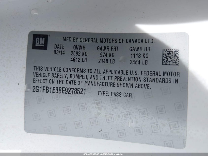 2014 CHEVROLET CAMARO COUPE 3.6L V-6 DI, DOHC, VVT, 323HP
