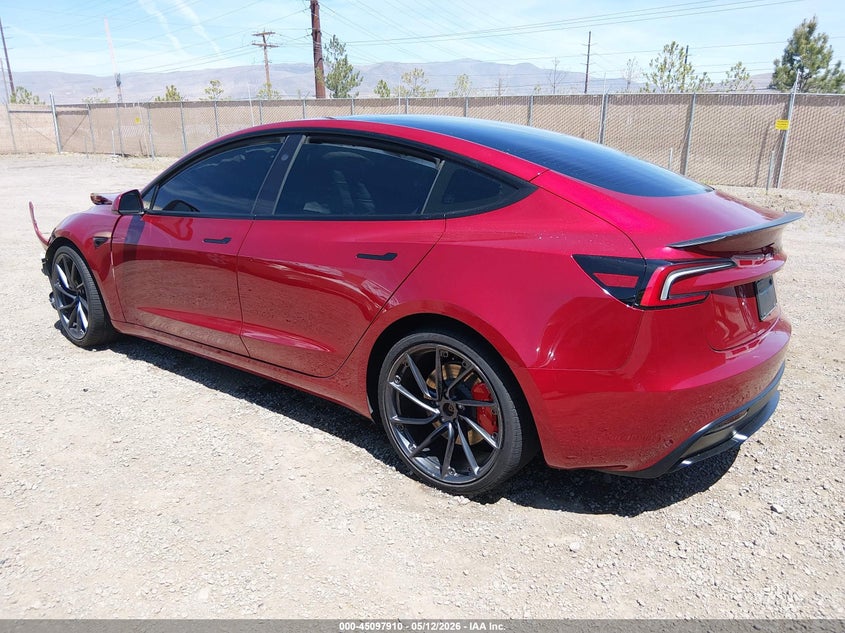 Vin: 5yj3e1et3sf072905, lot: 45595477, tesla model 3 performance all-wheel drive 20253