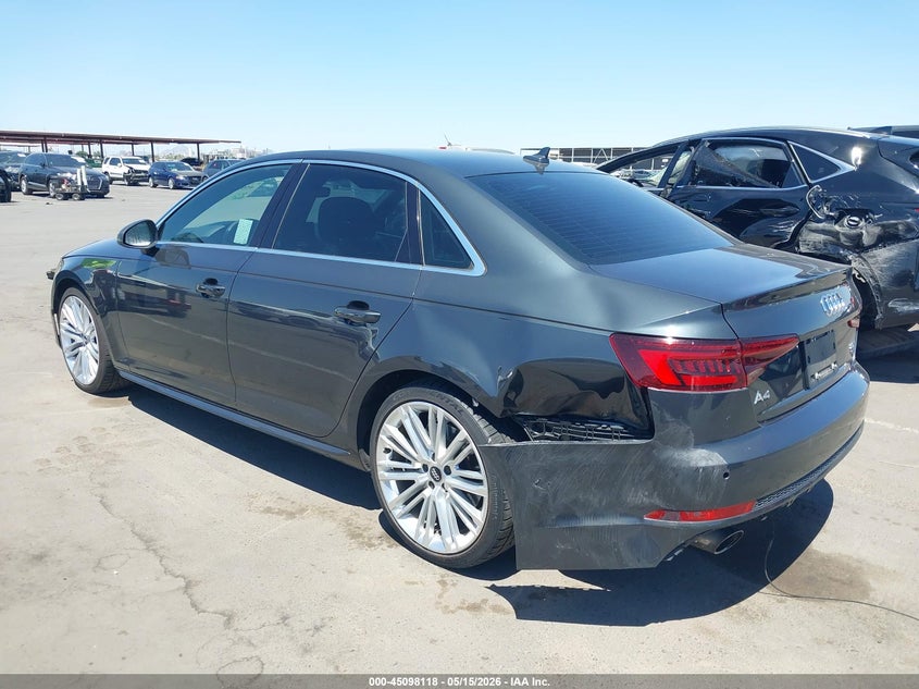 Vin: wauenaf41ja221574, lot: 45595685, audi a4 2.0t premium 20183