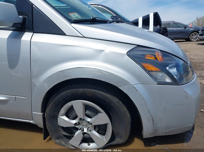 2008 Nissan Quest 3.5 VIN: 5N1BV28U48N122657 Lot: 45098280