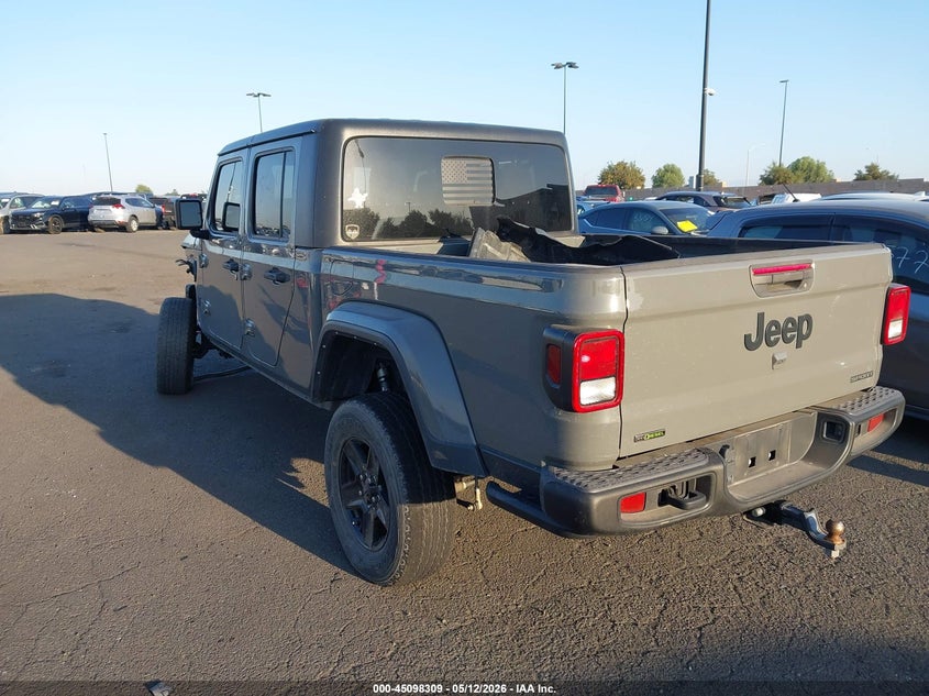 Vin: 1c6jjtam7ml587992, lot: 45595876, jeep gladiator sport s 4x4 20213