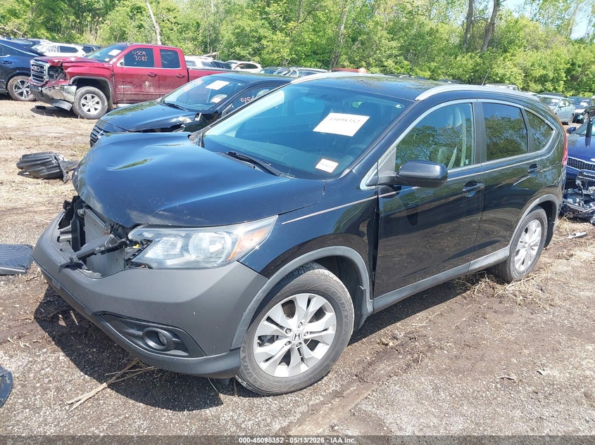 2012 Honda Cr-v 2.4 Ex-L Black Lot 111045098352 Vin JHLRM4H75CC004622
