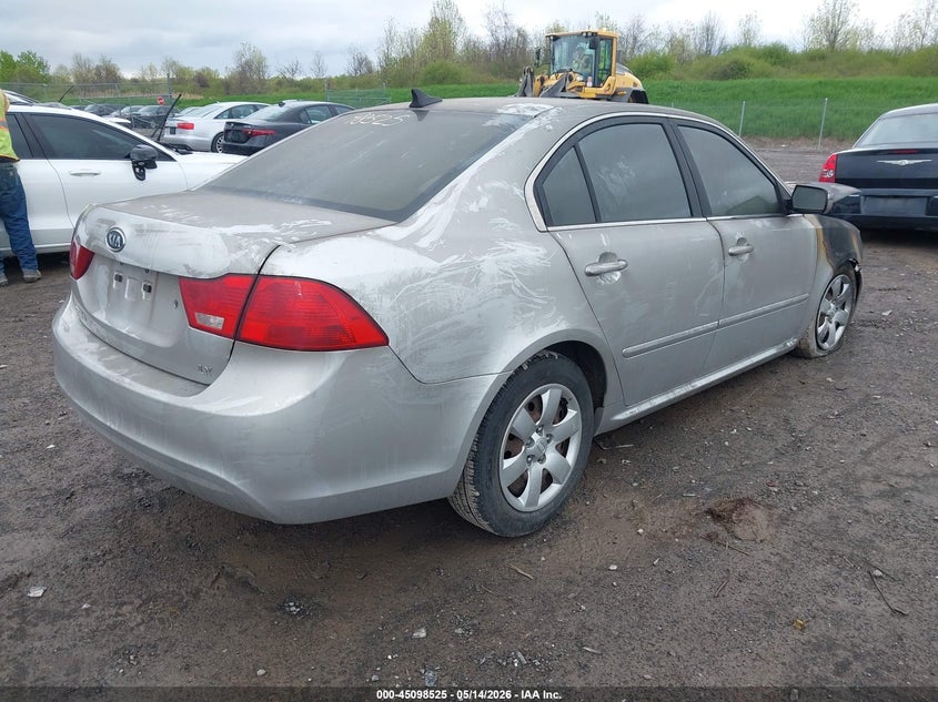 2009 Kia Optima 2.4 Lx silver Lot 111045098525 Vin KNAGE228095294575