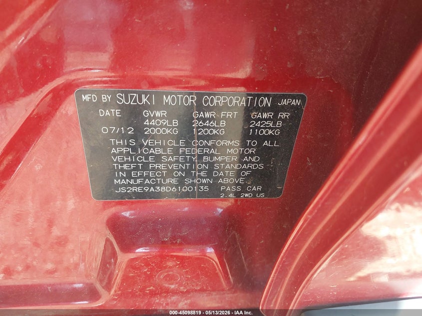 2013 SUZUKI KIZASHI SE · Фото 9