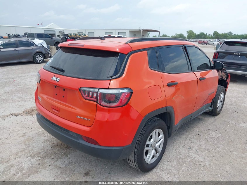 Vin: 3c4njcabxjt233375, lot: 45596461, jeep compass sport fwd 20184