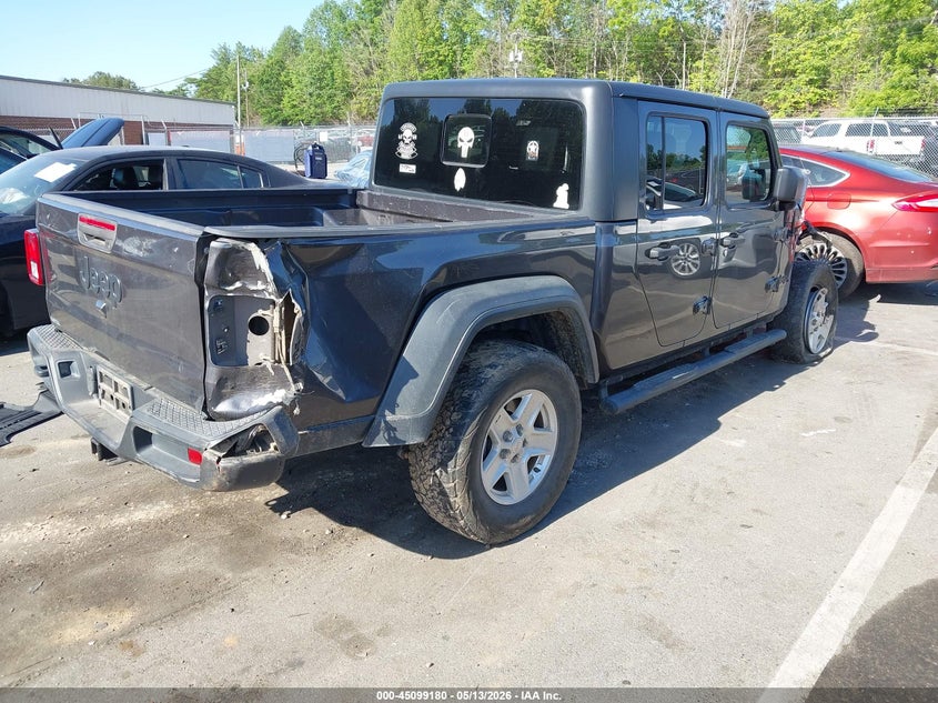 Vin: 1c6hjtag0ll140198, lot: 45596746, jeep gladiator sport s 4x4 20204