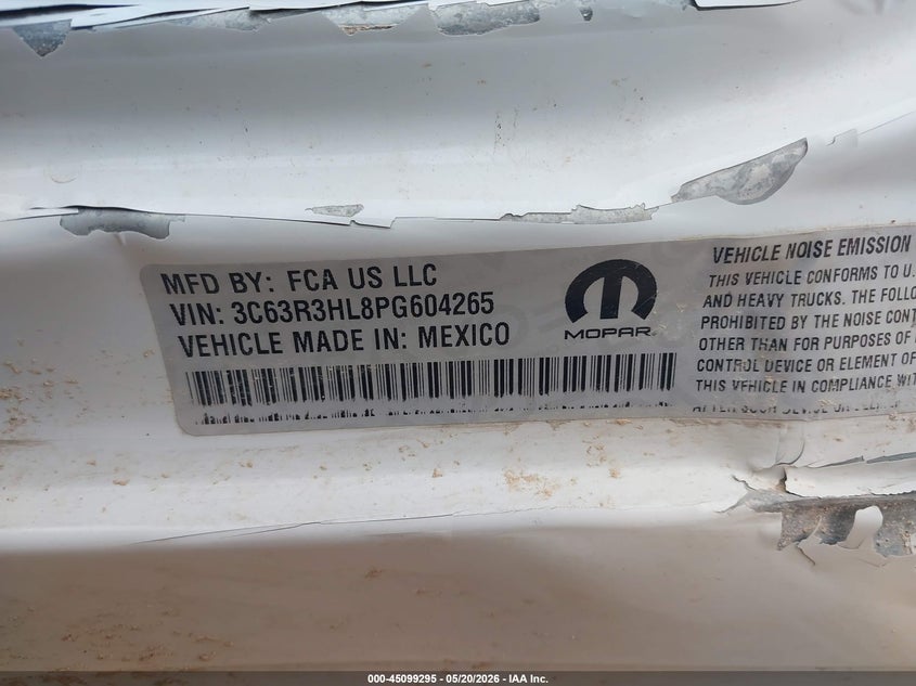2023 Ram 3500 Big Horn 4X4 8' Box VIN: 3C63R3HL8PG604265 Lot: 45099295