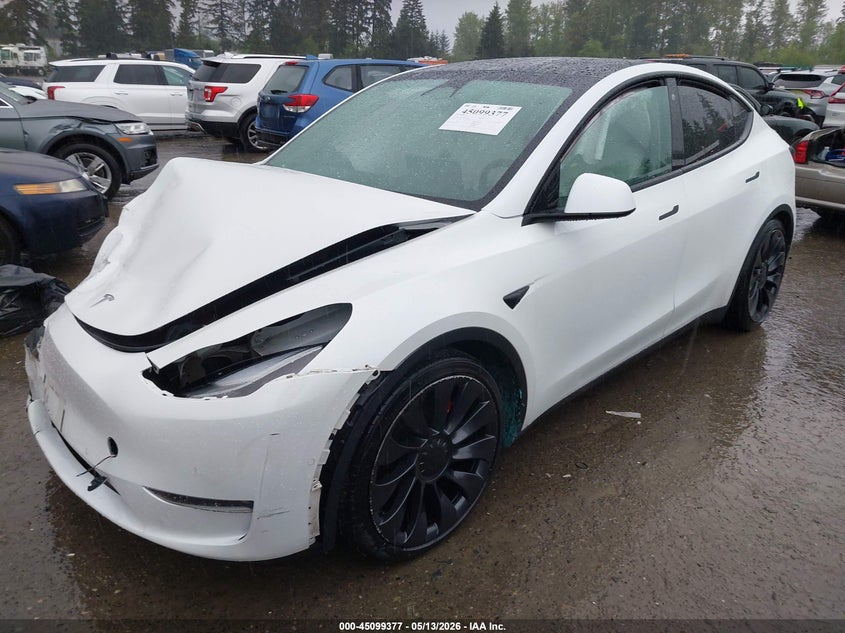 Vin: 7saygdef1nf495260, lot: 45596943, tesla model y performance dual motor all-wheel drive 20222
