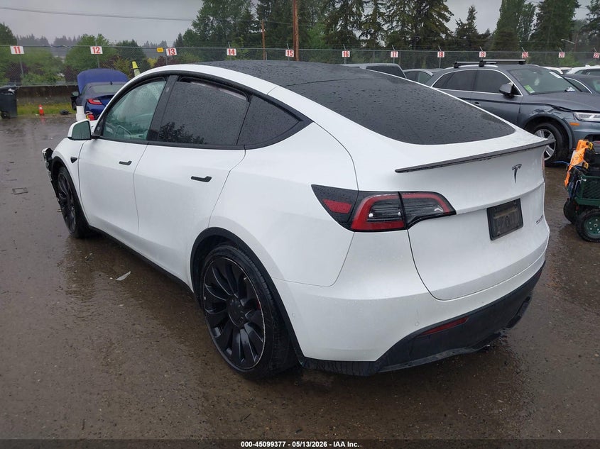 Vin: 7saygdef1nf495260, lot: 45596943, tesla model y performance dual motor all-wheel drive 20223