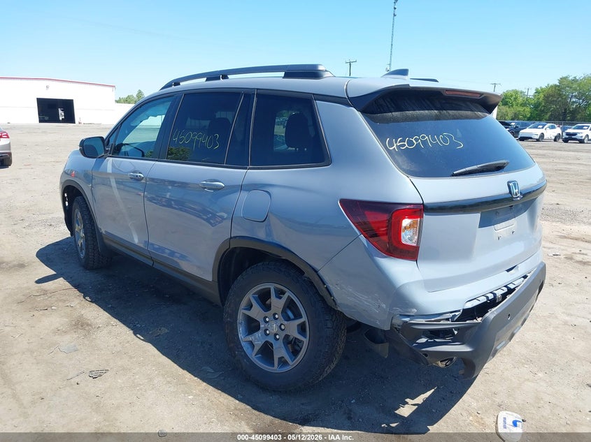 Vin: 5fnyf8h60sb009682, lot: 45596969, honda passport awd trailsport 20253