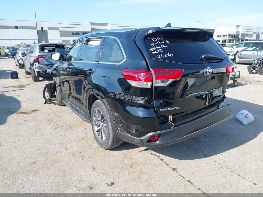 Vin: 5tdkzrfh5ks312606, lot: 45597310, toyota highlander xle 20193