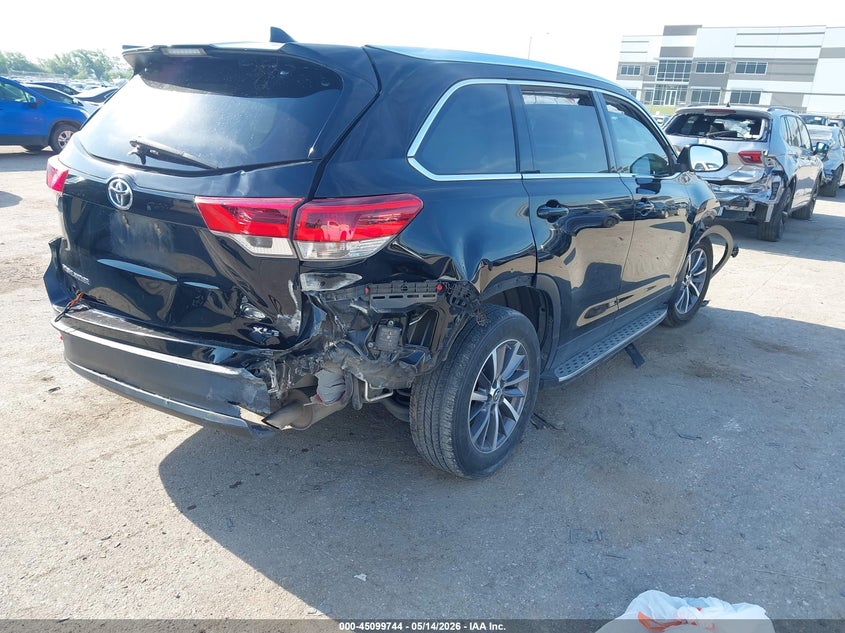 Vin: 5tdkzrfh5ks312606, lot: 45597310, toyota highlander xle 20194