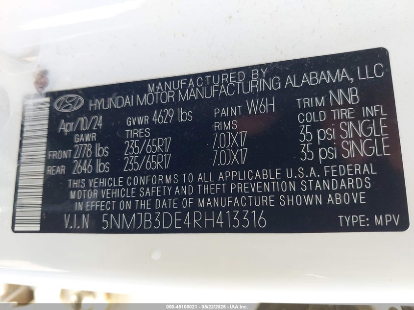 2024 HYUNDAI TUCSON SPORT UTILITY VEHICLE 2.5L I-4 DI, DOHC, VVT, 187HP