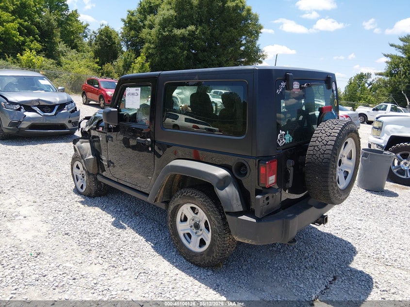 2012 Jeep Wrangler / 3.6 Sport black Lot 111045100126 Vin 1C4AJWAG5CL233035
