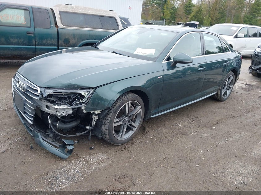 Vin: wauenaf49ja074887, lot: 45597760, audi a4 2.0t premium/2.0t tech premium 20182
