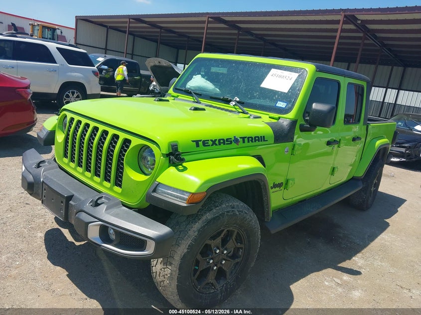 Vin: 1c6hjtag7ml622961, lot: 45598090, jeep gladiator texas trail 4x4 20212