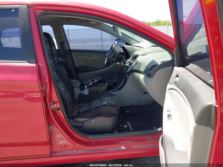 2012 Hyundai Accent 1.6 Se red Lot 111045100692 Vin KMHCU5AE8CU037606