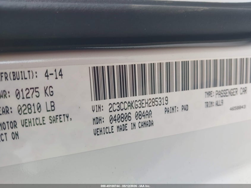 2014 Chrysler 300C Awd VIN: 2C3CCAKG3EH285319 Lot: 45100744