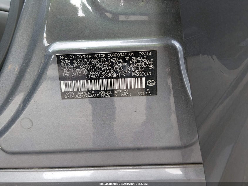 2019 LEXUS IS 300 — Photo 9
