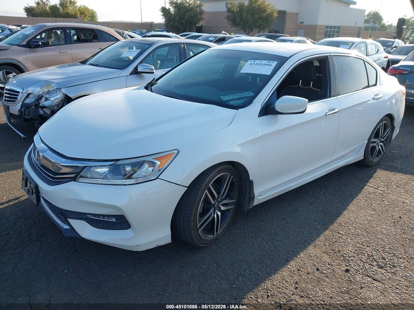 Vin: 1hgcr2f58ga206545, lot: 45598652, honda accord sport 20162