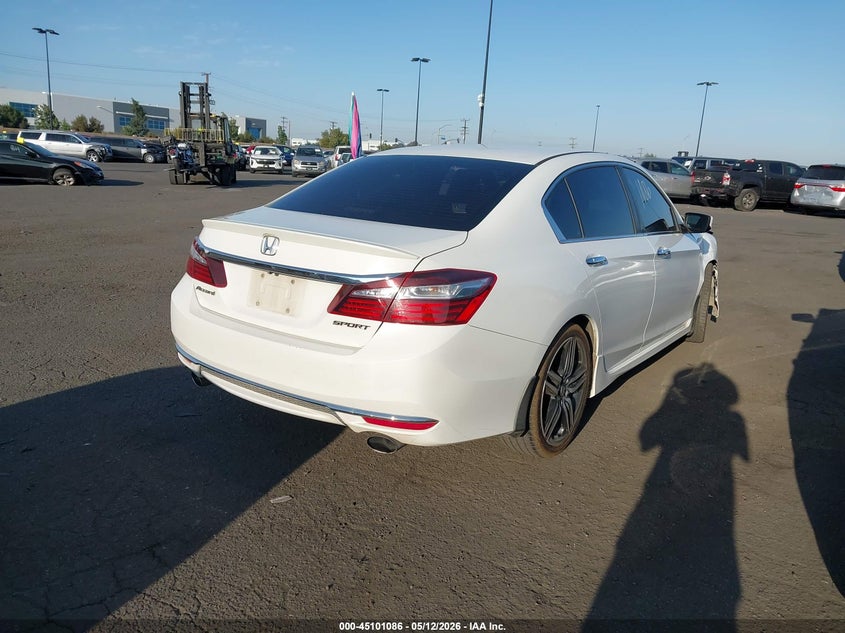Vin: 1hgcr2f58ga206545, lot: 45598652, honda accord sport 20164