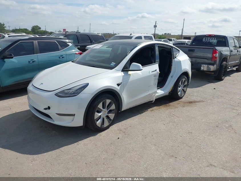 Vin: 5yjygdee7mf287421, lot: 45598780, tesla model y long range dual motor all-wheel drive 20212