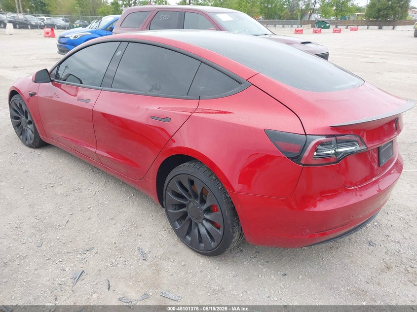 Vin: 5yj3e1ec5nf358839, lot: 45598942, tesla model 3 performance dual motor all-wheel drive 20223