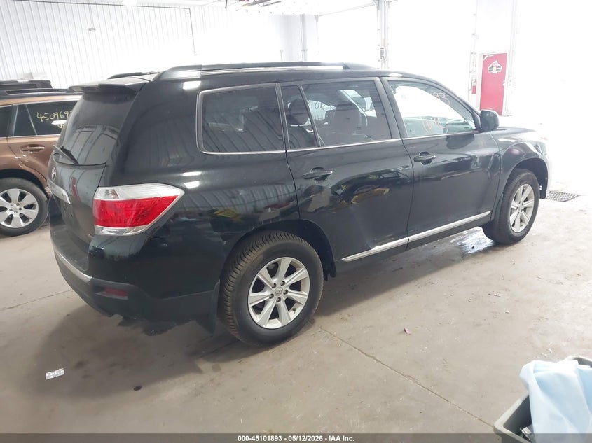 Vin: 5tdbk3eh5cs171539, lot: 45599459, toyota highlander se v6 20124