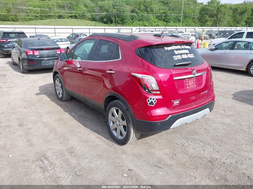 Vin: kl4cjhsb1jb642203, lot: 45599507, buick encore premium 20183