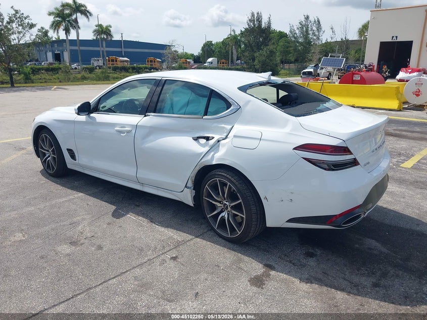 Vin: kmtg14sc2tu164973, lot: 45599816, genesis g70 2.5t rwd 20263