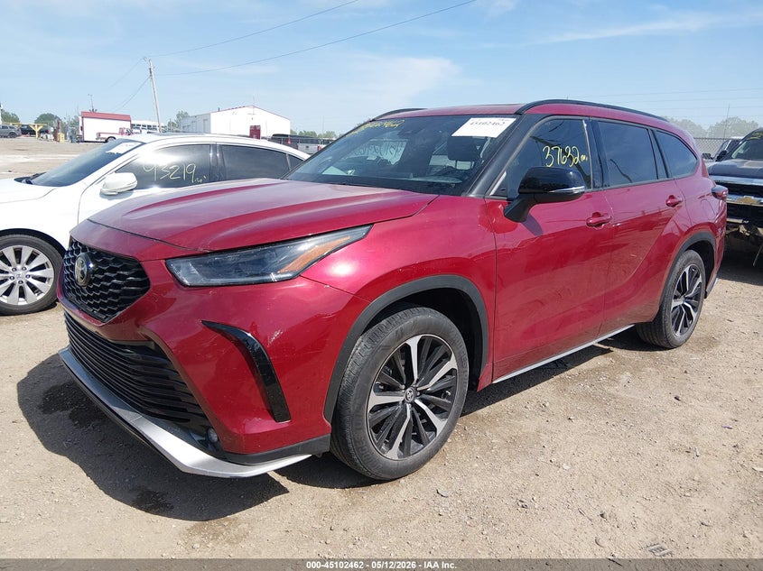 Vin: 5tdjzrbh6ns185371, lot: 45600028, toyota highlander xse 20222
