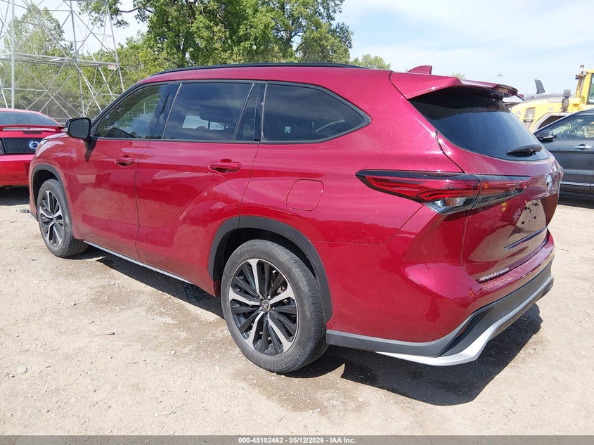 Vin: 5tdjzrbh6ns185371, lot: 45600028, toyota highlander xse 20223