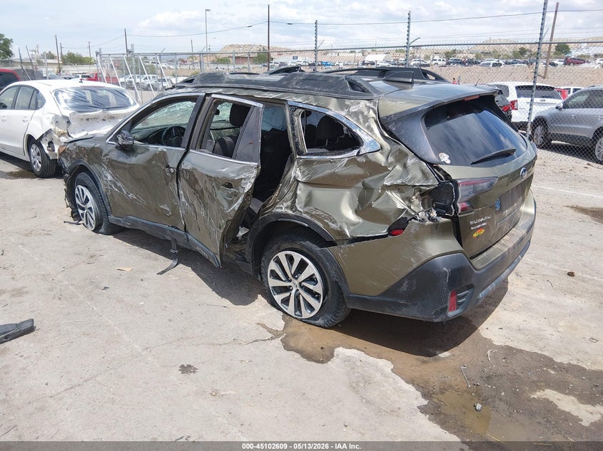 Vin: 4s4btacc6m3155163, lot: 45600175, subaru outback premium 20213