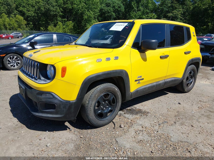 2017 JEEP RENEGADE SPORT UTILITY VEHICLE 2.4L I-4 VVT, 180HP