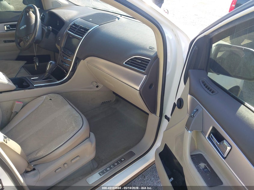 2011 Lincoln Mkx 3.7 white Lot 111045102865 Vin 2LMDJ8JK2BBJ31266