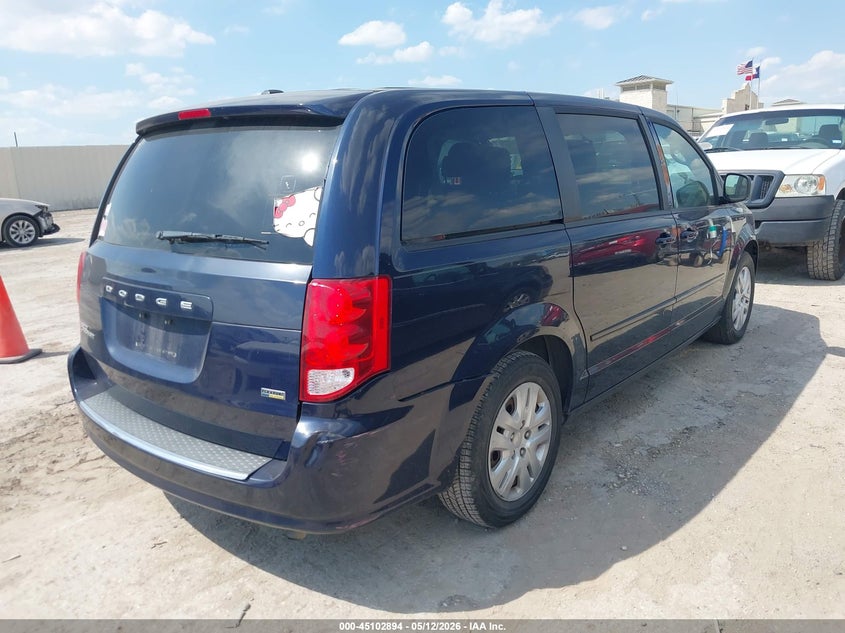 Vin: 2c4rdgbg4fr647918, lot: 45600460, dodge grand caravan se 20154